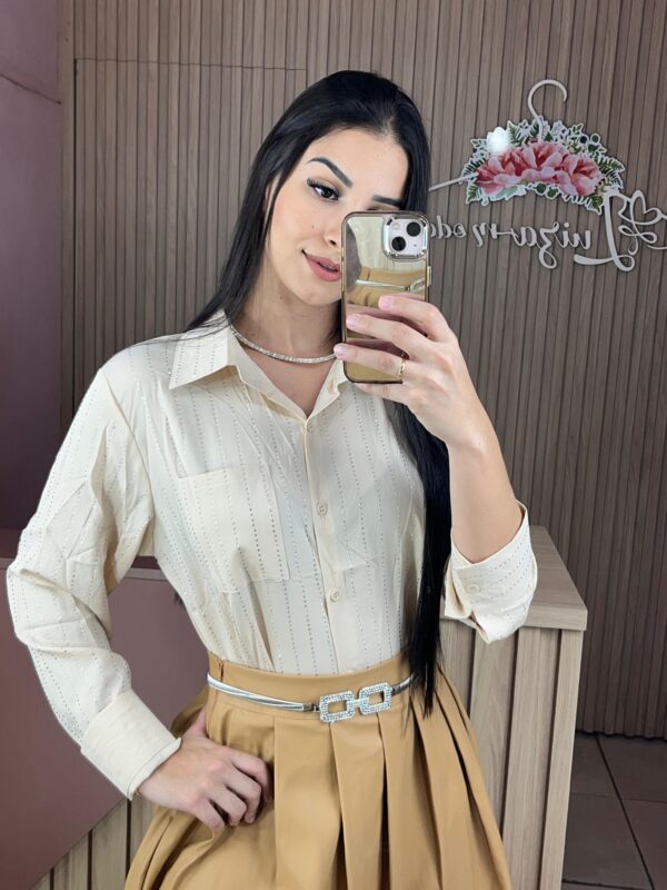 Blusa social brilhante